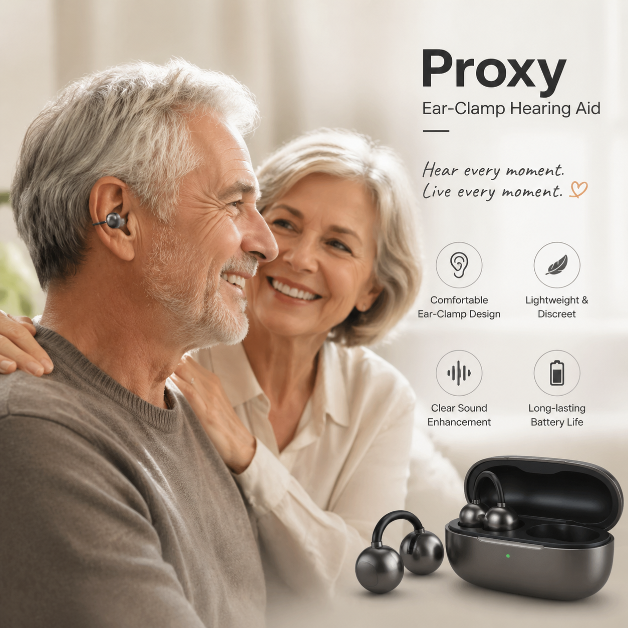 ❤️Mother's Day 80% OFF Discount🌸Pryxo Bone&Air Conduction Clip-on Hearing Aid for Effortless Hearing