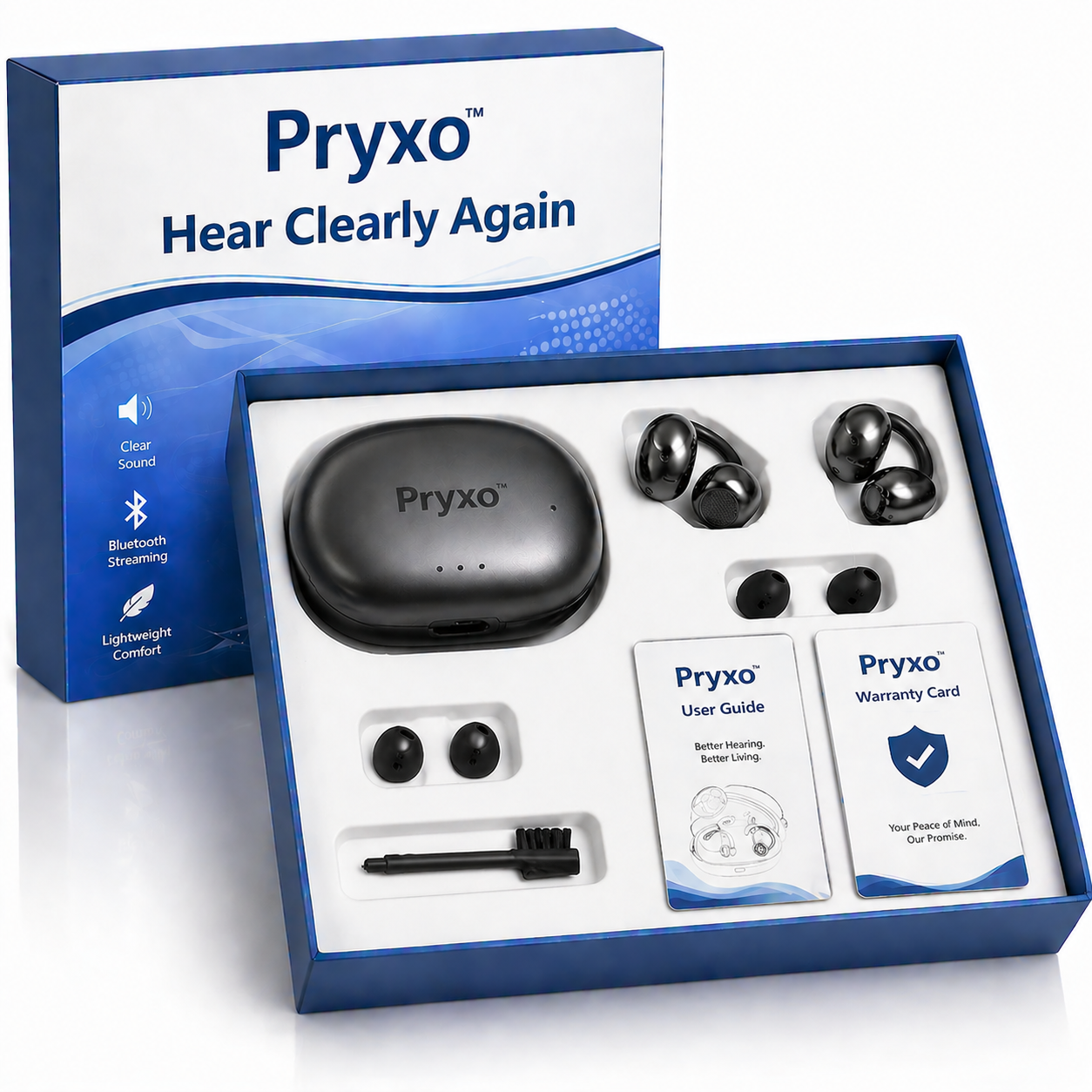 ❤️Mother's Day 80% OFF Discount🌸Pryxo Bone&Air Conduction Clip-on Hearing Aid for Effortless Hearing