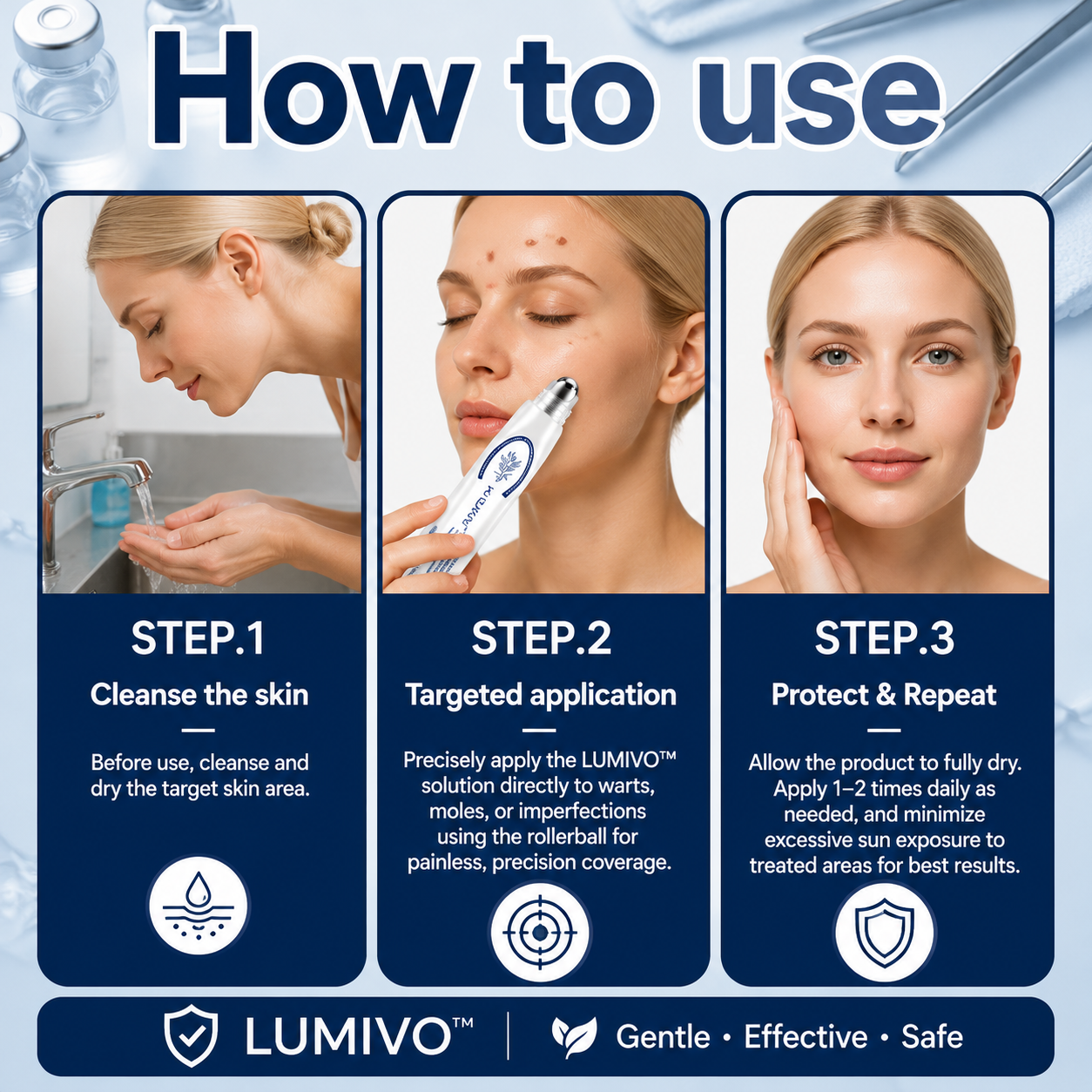 LUMIVO™👩‍⚕️ 𝟕-𝐃𝒂𝘆 𝐒𝗸𝐢𝐧 𝐓𝒂𝗴 & 𝐒𝐩𝙤𝐭 𝐄𝐫𝒂𝐬𝙚𝐫 Painless & Scar-Free Advanced Imperfection Removal Rollerball Pen