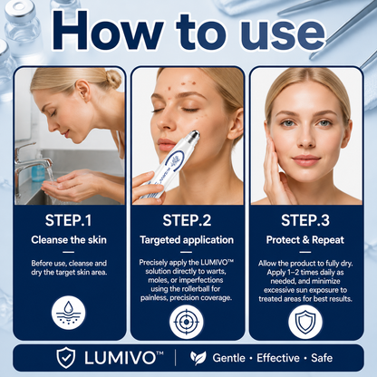 LUMIVO™👩‍⚕️ 𝟕-𝐃𝒂𝘆 𝐒𝗸𝐢𝐧 𝐓𝒂𝗴 & 𝐒𝐩𝙤𝐭 𝐄𝐫𝒂𝐬𝙚𝐫 Painless & Scar-Free Advanced Imperfection Removal Rollerball Pen